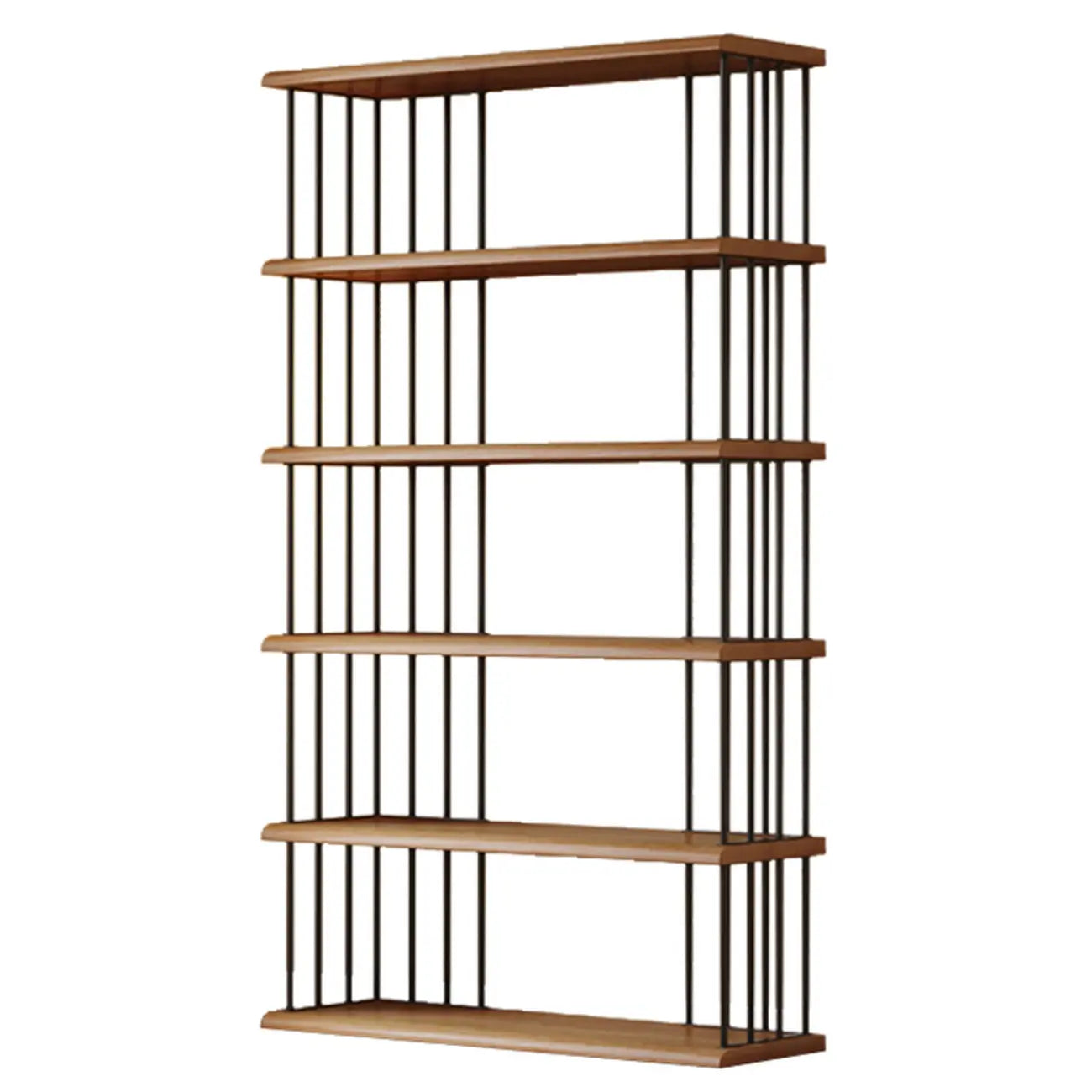 Scandinavian Wood 5-Shelf Etagere Bookshelf Organizer