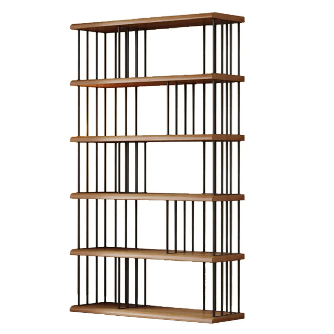 Scandinavian Wood 5-Shelf Etagere Bookshelf Organizer