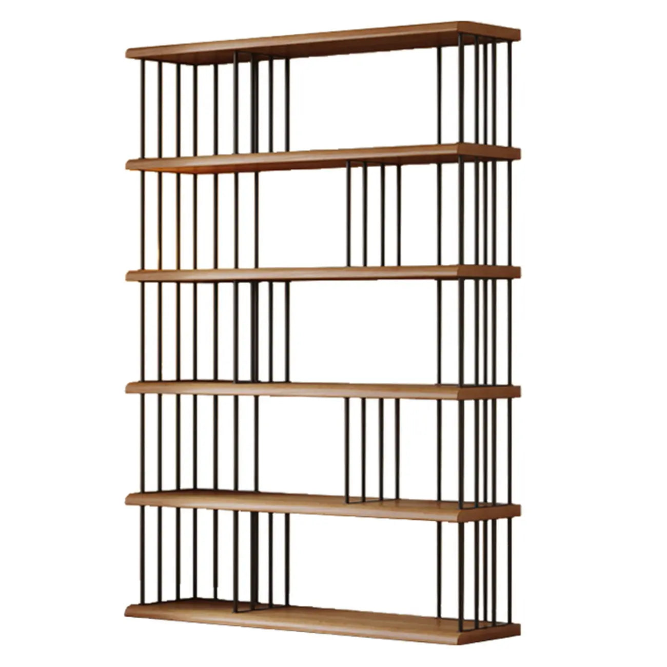 Scandinavian Wood 5-Shelf Etagere Bookshelf Organizer