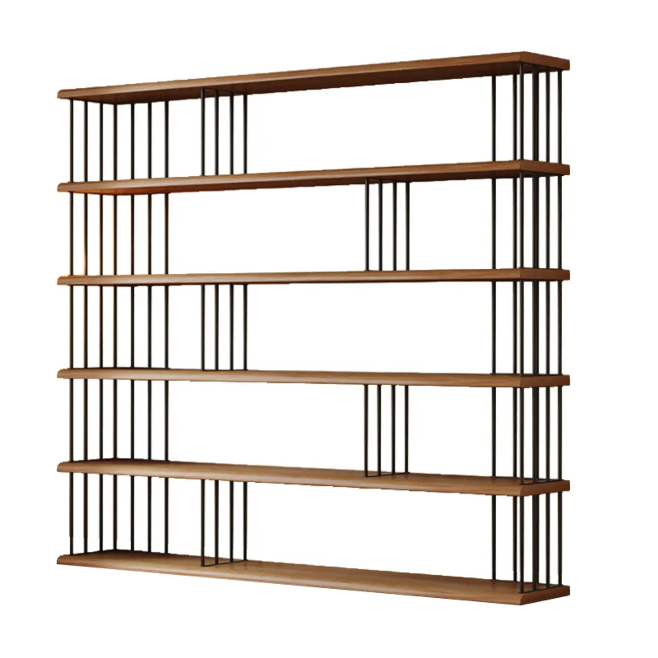 Scandinavian Wood 5-Shelf Etagere Bookshelf Organizer