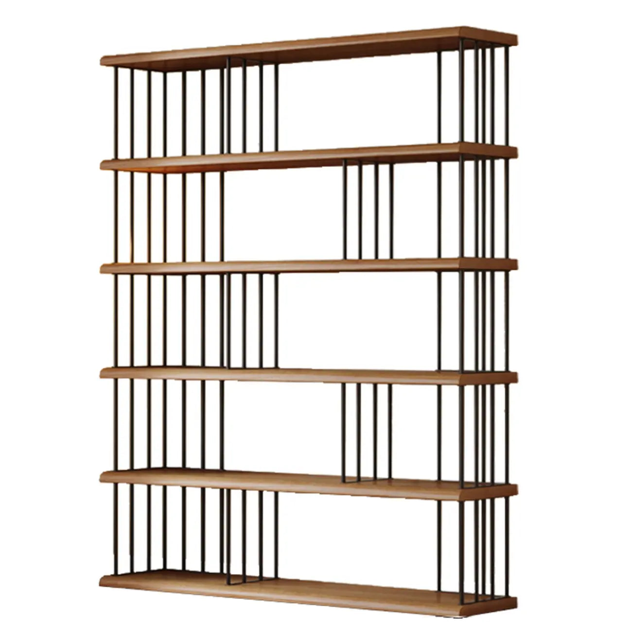 Scandinavian Wood 5-Shelf Etagere Bookshelf Organizer