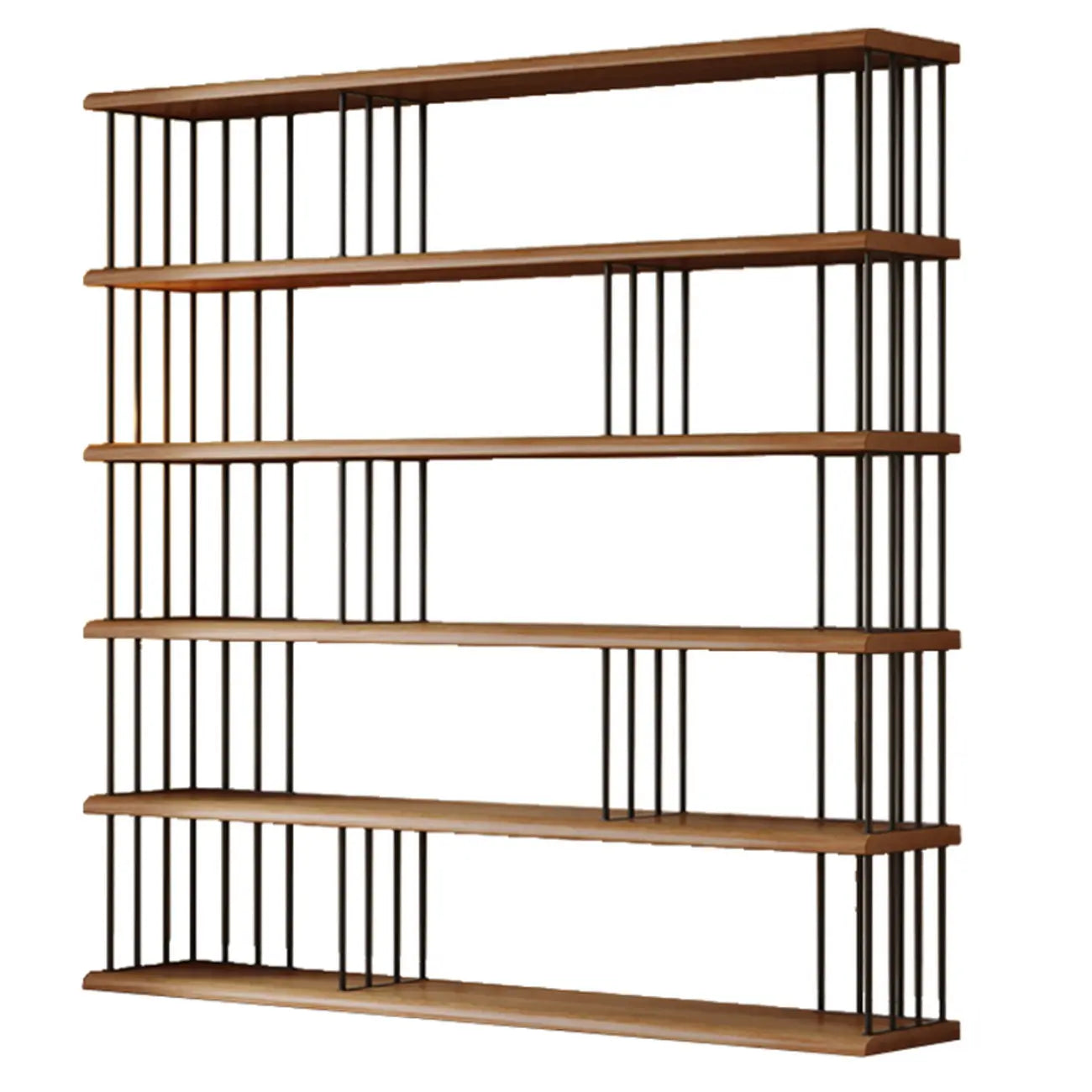 Scandinavian Wood 5-Shelf Etagere Bookshelf Organizer