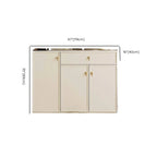 Elegant White Wooden Floor China Cabinet with Shelves