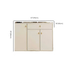 Elegant White Wooden Floor China Cabinet with Shelves