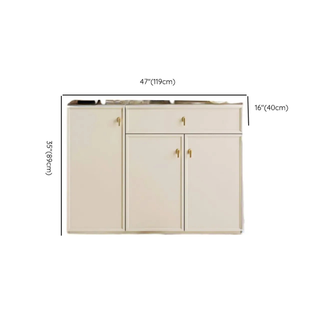 Elegant White Wooden Floor China Cabinet with Shelves