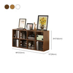 Classic Brown Cherry Wood Open Back Cube Bookcase
