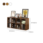 Classic Brown Cherry Wood Open Back Cube Bookcase