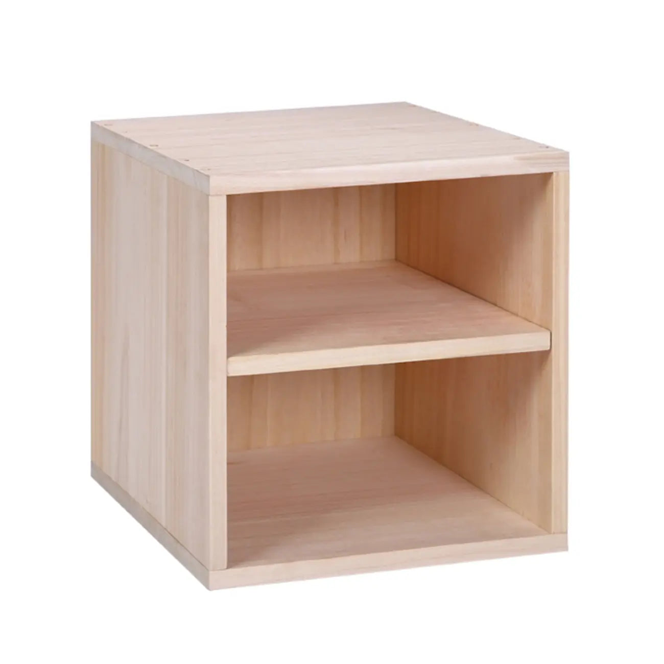 Narrow Modular Wooden Cube Bookcase with Doors