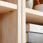 Narrow Modular Wooden Cube Bookcase with Doors