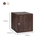 Narrow Modular Wooden Cube Bookcase with Doors