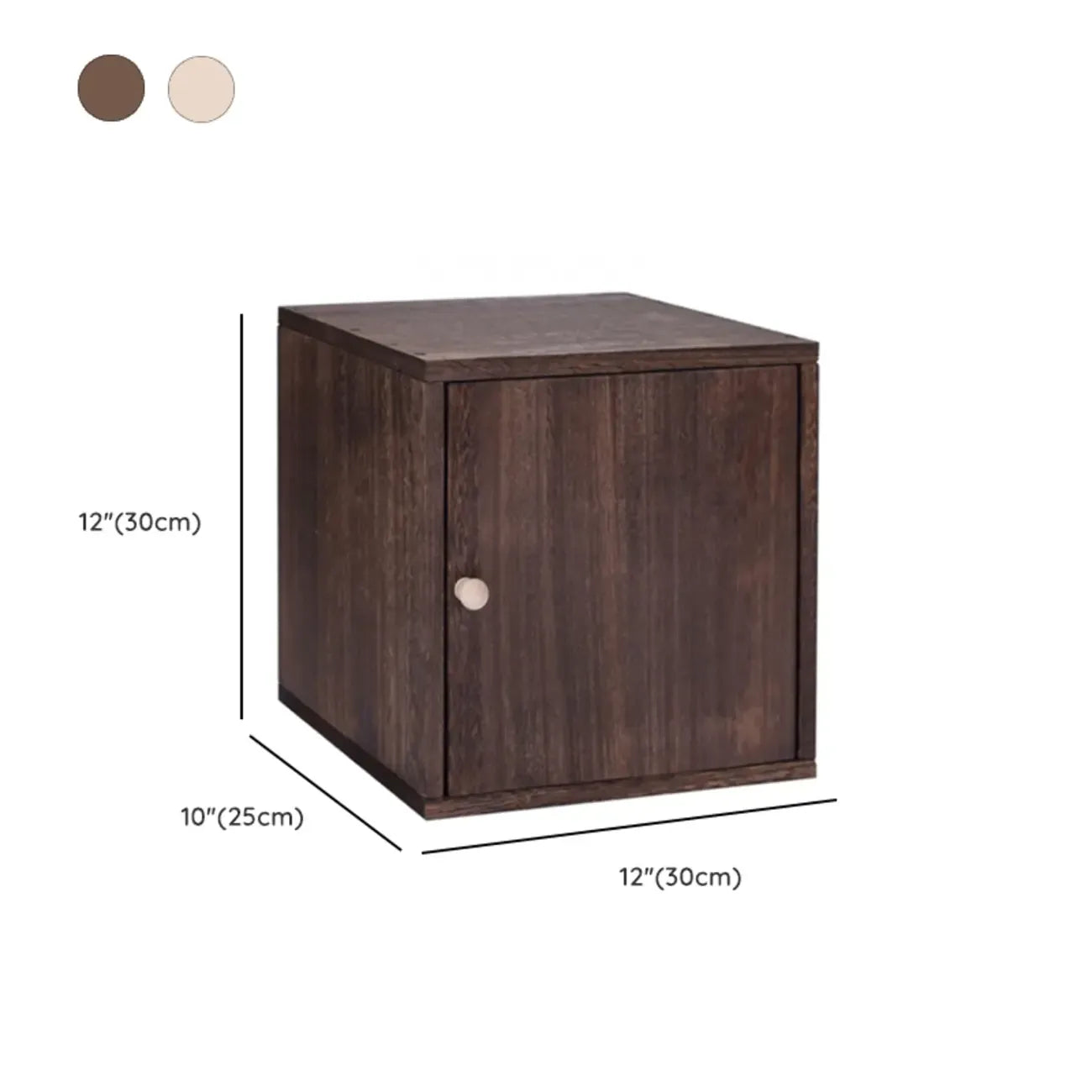 Narrow Modular Wooden Cube Bookcase with Doors