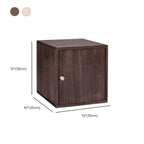 Narrow Modular Wooden Cube Bookcase with Doors