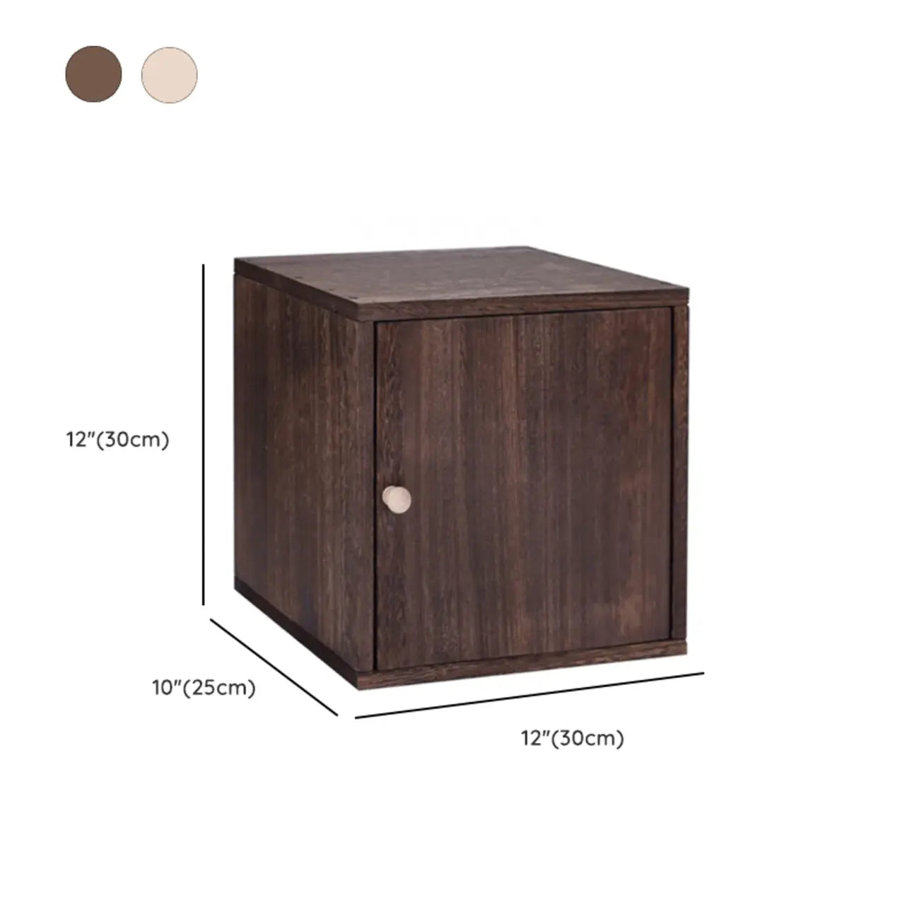 Narrow Modular Wooden Cube Bookcase with Doors
