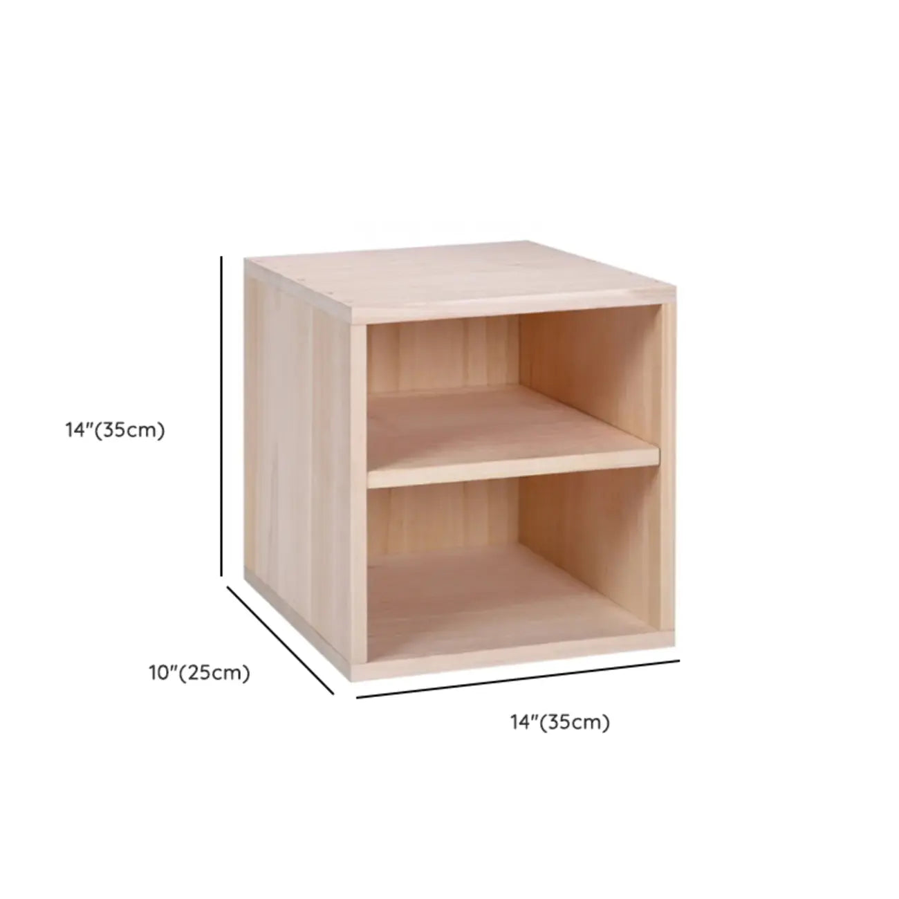 Narrow Modular Wooden Cube Bookcase with Doors