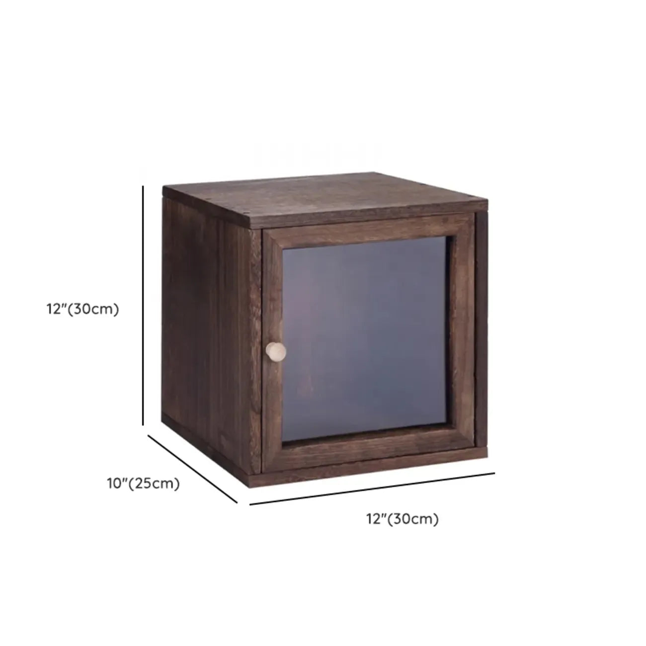 Narrow Modular Wooden Cube Bookcase with Doors