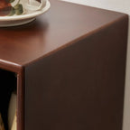 Modern Brown Wooden 4-Tier Vertical Bookcase