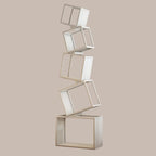 73H Black Metal Geometric Open Cube Bookcase