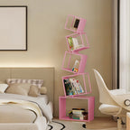 73H Black Metal Geometric Open Cube Bookcase