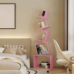 73H Black Metal Geometric Open Cube Bookcase