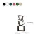 73H Black Metal Geometric Open Cube Bookcase