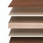 Nut-Brown Vertical Closed Back Wooden Storage Bookcase