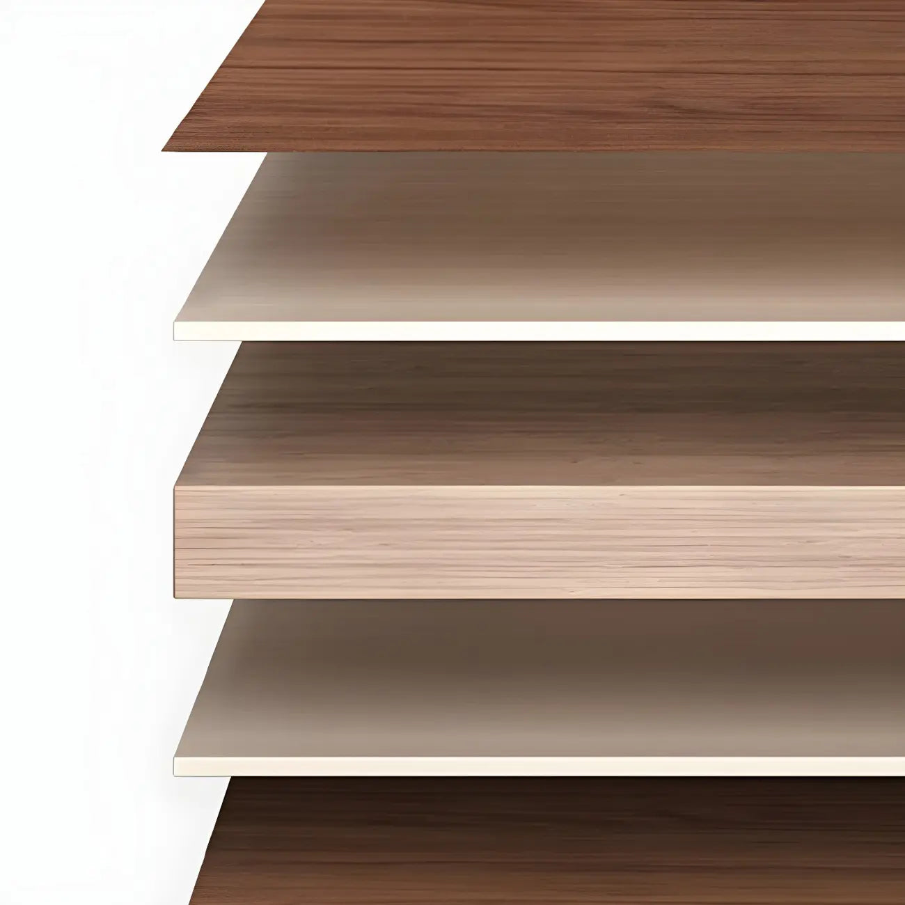 Nut-Brown Vertical Closed Back Wooden Storage Bookcase