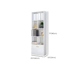 Nut-Brown Vertical Closed Back Wooden Storage Bookcase