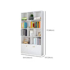 Nut-Brown Vertical Closed Back Wooden Storage Bookcase