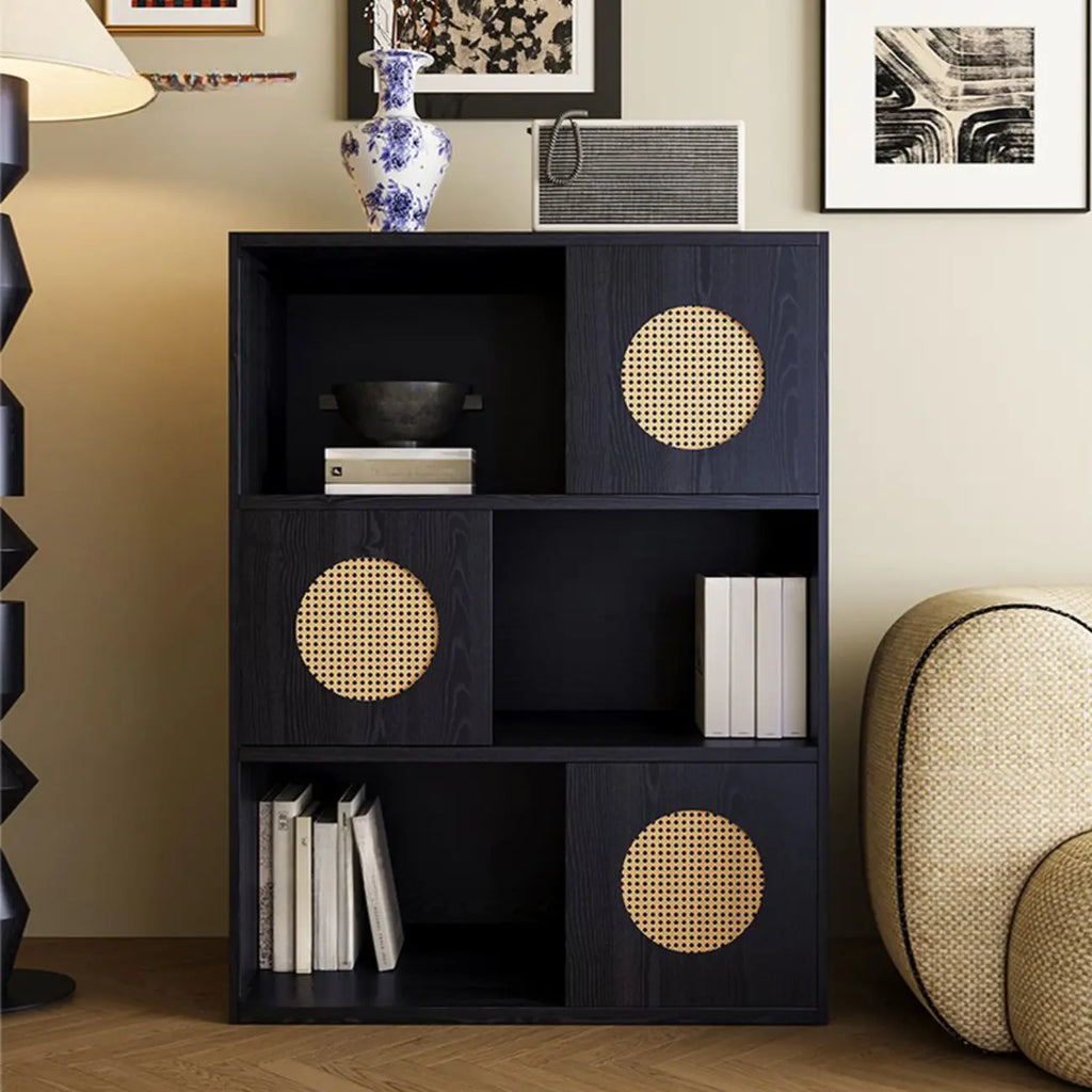 63L x 14W Oriental Wooden Modular Cube Bookcase