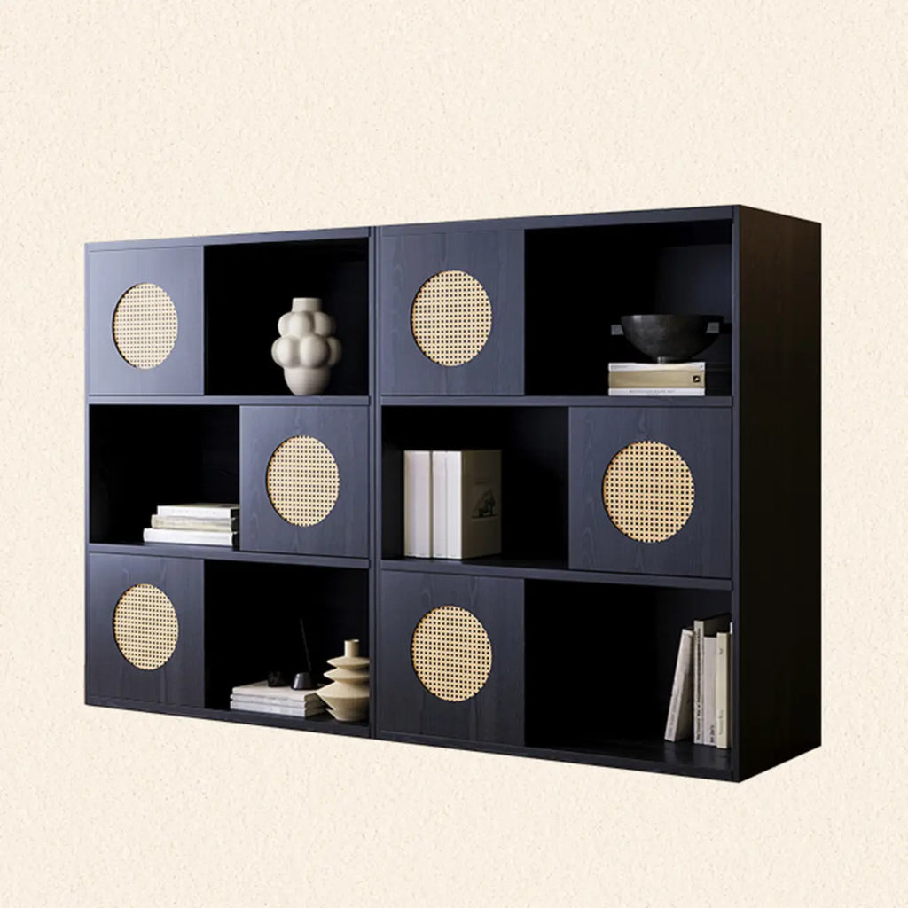 63L x 14W Oriental Wooden Modular Cube Bookcase