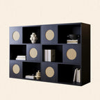 63L x 14W Oriental Wooden Modular Cube Bookcase