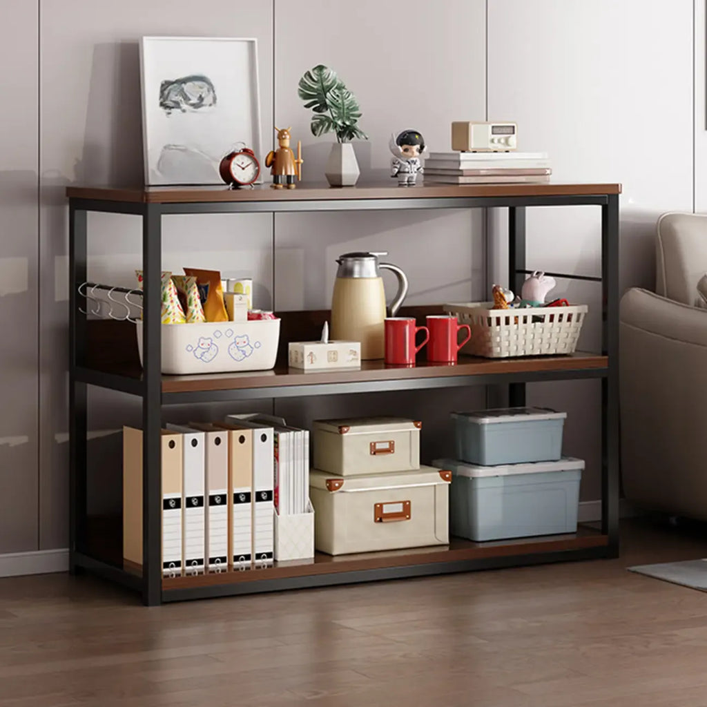 Steel Open Back White Vertical Bookcase with Storage