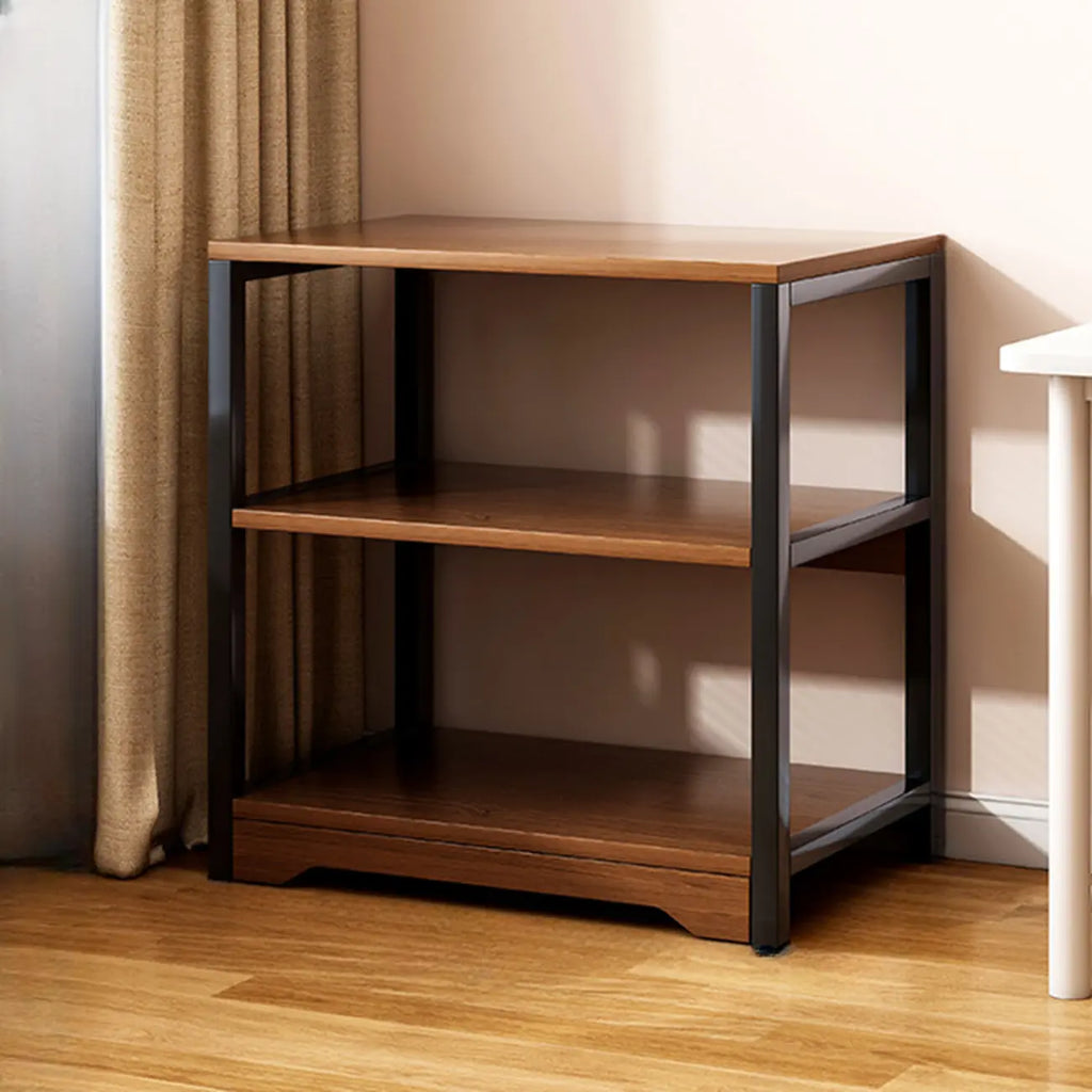 Steel Open Back White Vertical Bookcase with Storage