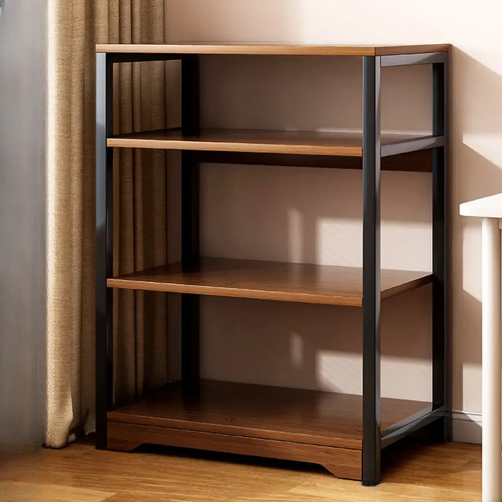 Steel Open Back White Vertical Bookcase with Storage