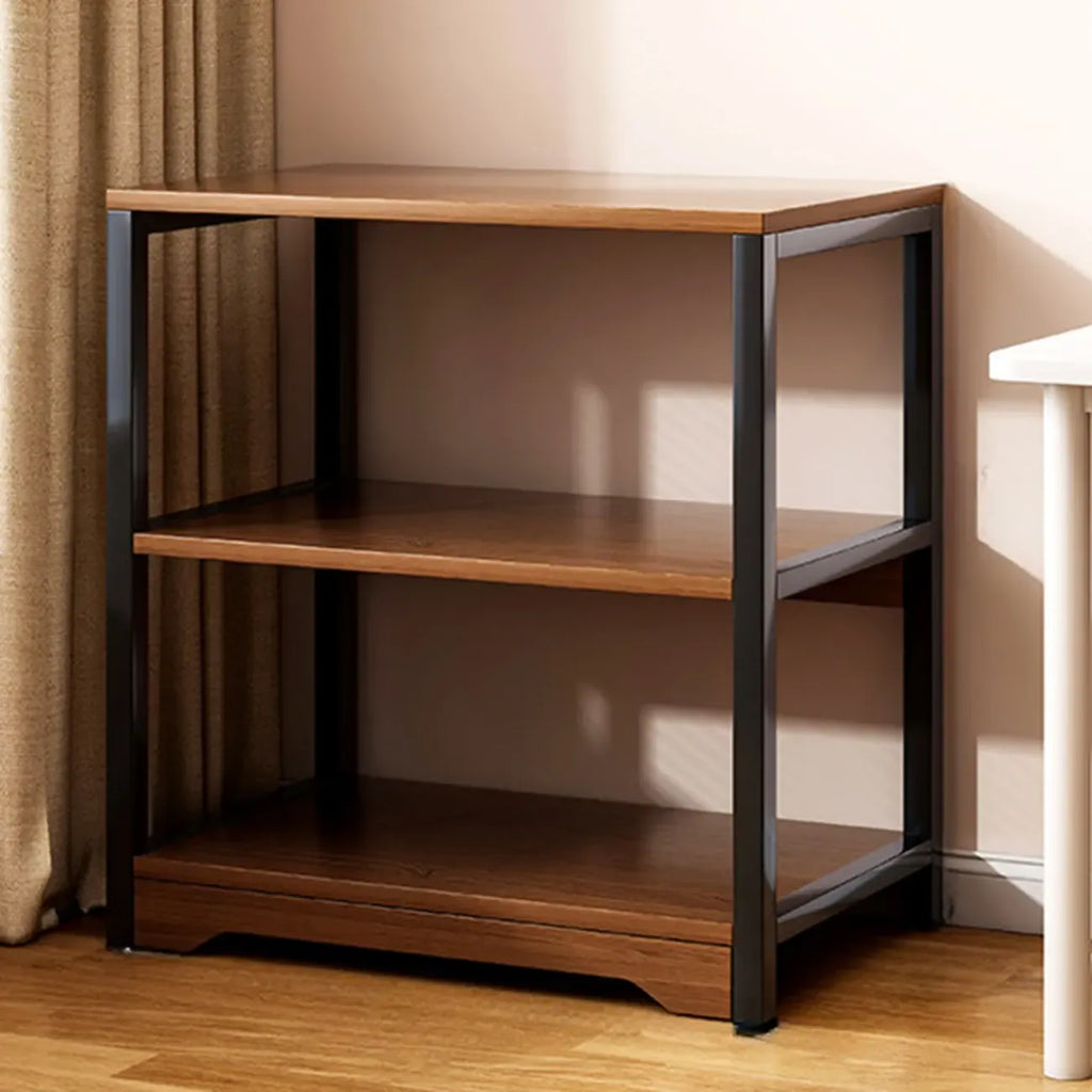 Steel Open Back White Vertical Bookcase with Storage