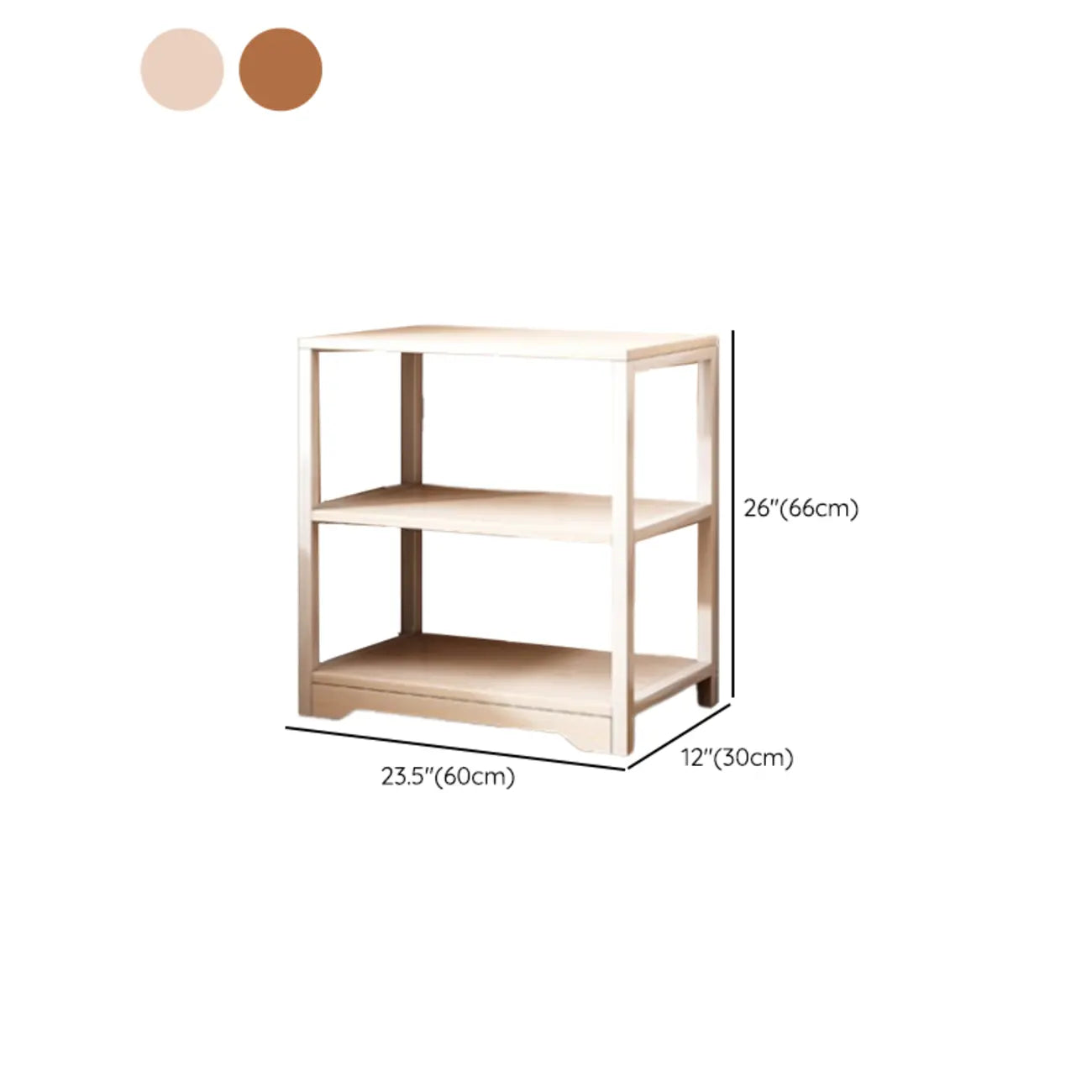 Steel Open Back White Vertical Bookcase with Storage