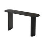 Scandinavian Oblong Black Stone Ribbed Steel Bar Tables