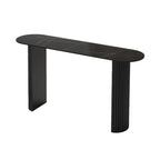 Scandinavian Oblong Black Stone Ribbed Steel Bar Tables