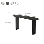 Scandinavian Oblong Black Stone Ribbed Steel Bar Tables
