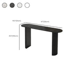 Scandinavian Oblong Black Stone Ribbed Steel Bar Tables