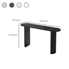Scandinavian Oblong Black Stone Ribbed Steel Bar Tables