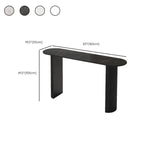 Scandinavian Oblong Black Stone Ribbed Steel Bar Tables