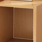Low Horizontal White Wood Cube Bookcase