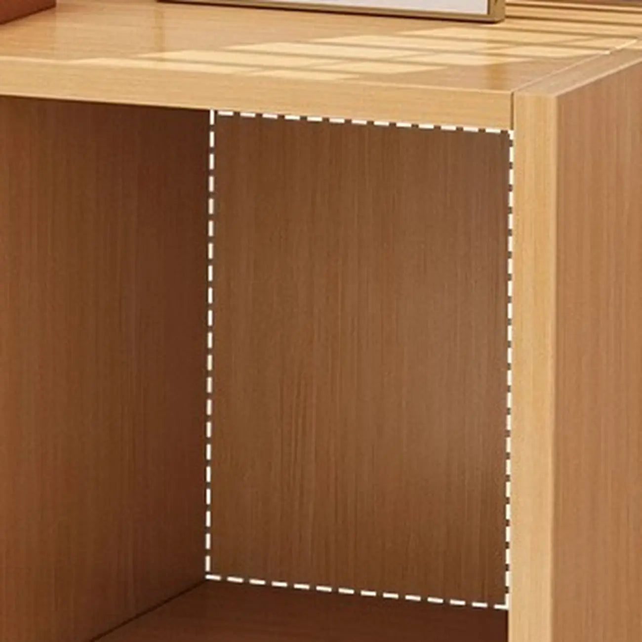 Low Horizontal White Wood Cube Bookcase