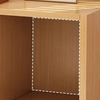 Low Horizontal White Wood Cube Bookcase