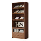 78.7''H Modern Cherry Wood 5-Tier Display Bookcase
