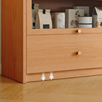 78.7''H Modern Cherry Wood 5-Tier Display Bookcase