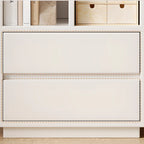 Modern Closed Back 3-Tier White Wood Storage Bookcase