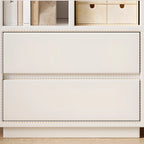 Modern Closed Back 3-Tier White Wood Storage Bookcase