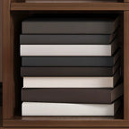 Simple Walnut 8-Cube Wood Bookcase